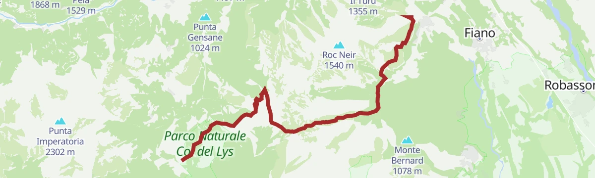 Route map: Anello Ceronda: Tappa 2 Vallo Torinese